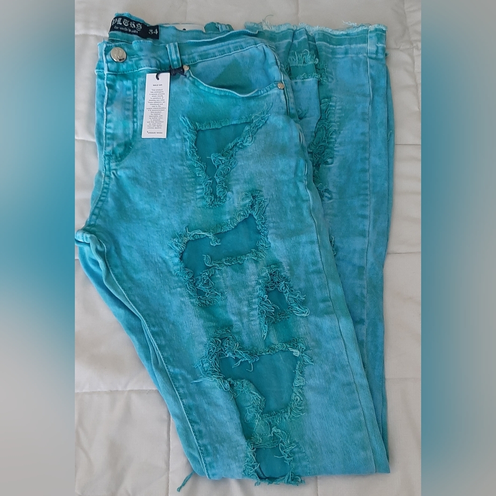 Politics Destroyed Denim Jeans *NWT*